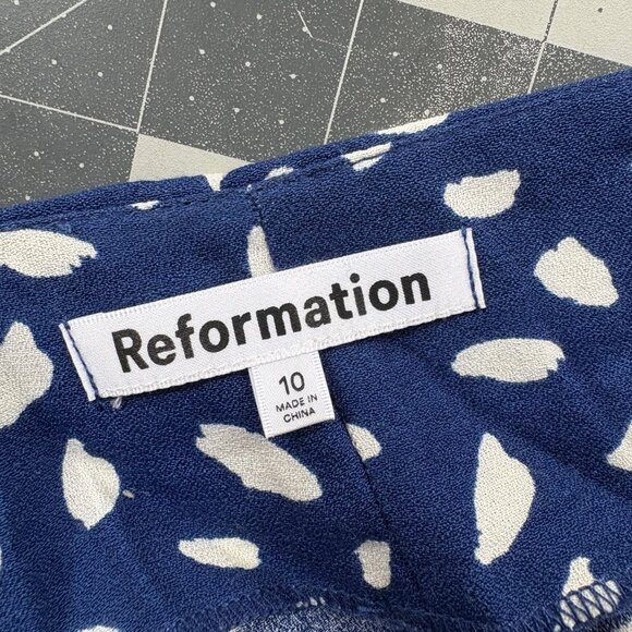 Reformation Crimini Slip Dress - Blue Moray Sz 10 - Picture 6 of 7